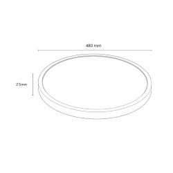 LP-2505/1C-48 WH Plafon California 48 cm biały LED CCT Light Prestige