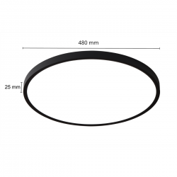 LP-2505/1C-48 BK Plafon California 48 cm czarny LED CCT Light Prestige