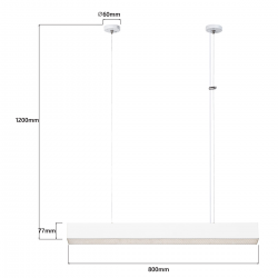 LP-1201/1P M WH Smart Lampa wisząca Mira M biała Tuya LED CCT Light Prestige