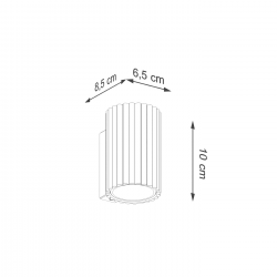SL.1654 Kinkiet KARBON 10 ochra czerwona  SOLLUX