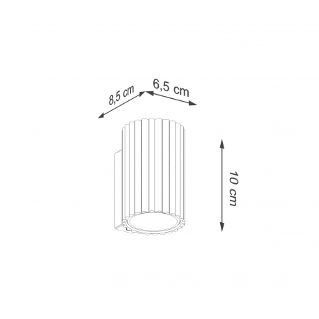 SL.1654 Kinkiet KARBON 10 ochra czerwona  SOLLUX