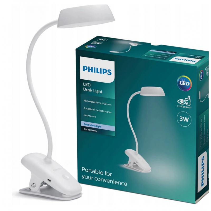 8719514396890 Lampa biurkowa Donutclip PHILIPS USB