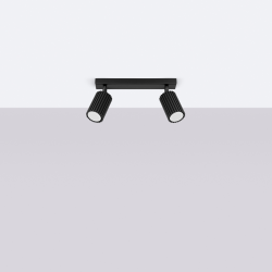 SL.1580 Plafon KARBON 2 czarny LAMPA REFLEKTORY SPOTY SOLLUX