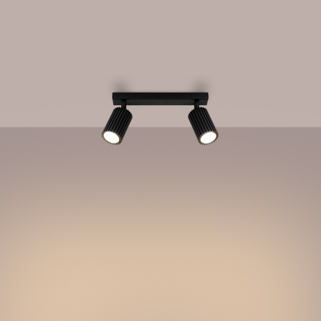 SL.1580 Plafon KARBON 2 czarny LAMPA REFLEKTORY SPOTY SOLLUX