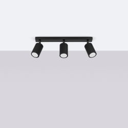SL.1581 Plafon KARBON 3L czarny LAMPA REFLEKTORY SPOTY SOLLUX