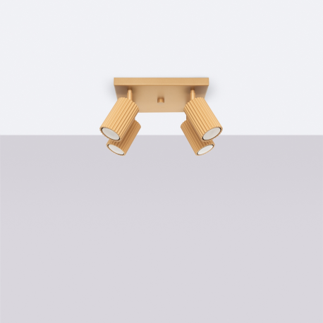 SL.1564 Plafon KARBON 4 złoty  LAMPA SUFITOWA SOLLUX