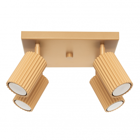 SL.1564 Plafon KARBON 4 złoty  LAMPA SUFITOWA SOLLUX