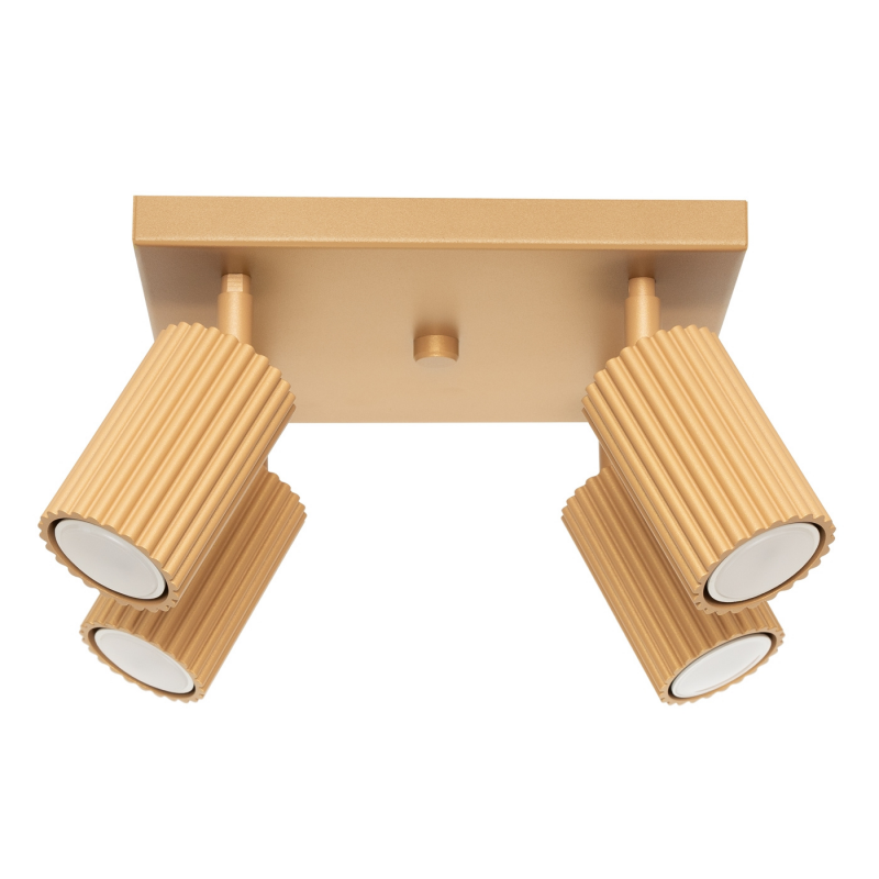 SL.1564 Plafon KARBON 4 złoty  LAMPA SUFITOWA SOLLUX