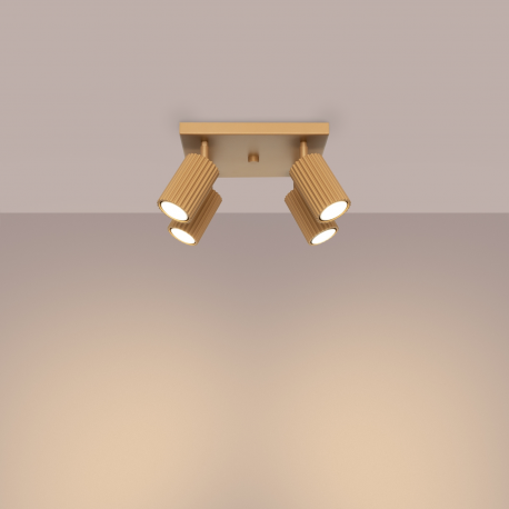 SL.1564 Plafon KARBON 4 złoty  LAMPA SUFITOWA SOLLUX