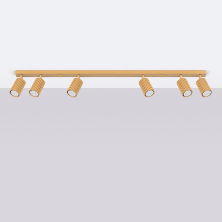 SL.1566 Plafon KARBON 6L złoty  REFLEKTORY SPOTY LAMPA SOLLUX