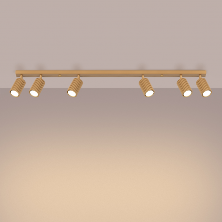 SL.1566 Plafon KARBON 6L złoty  REFLEKTORY SPOTY LAMPA SOLLUX