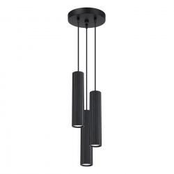 SL.1576 Lampa wisząca KARBON 3P czarny  SOLLUX