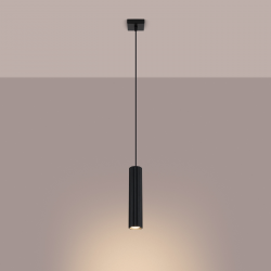 SL.1573 Lampa wisząca KARBON 1 czarny SOLLUX