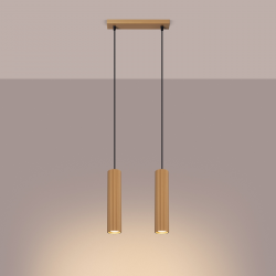 SL.1555 Lampa wisząca KARBON 2 złoty  SOLLUX