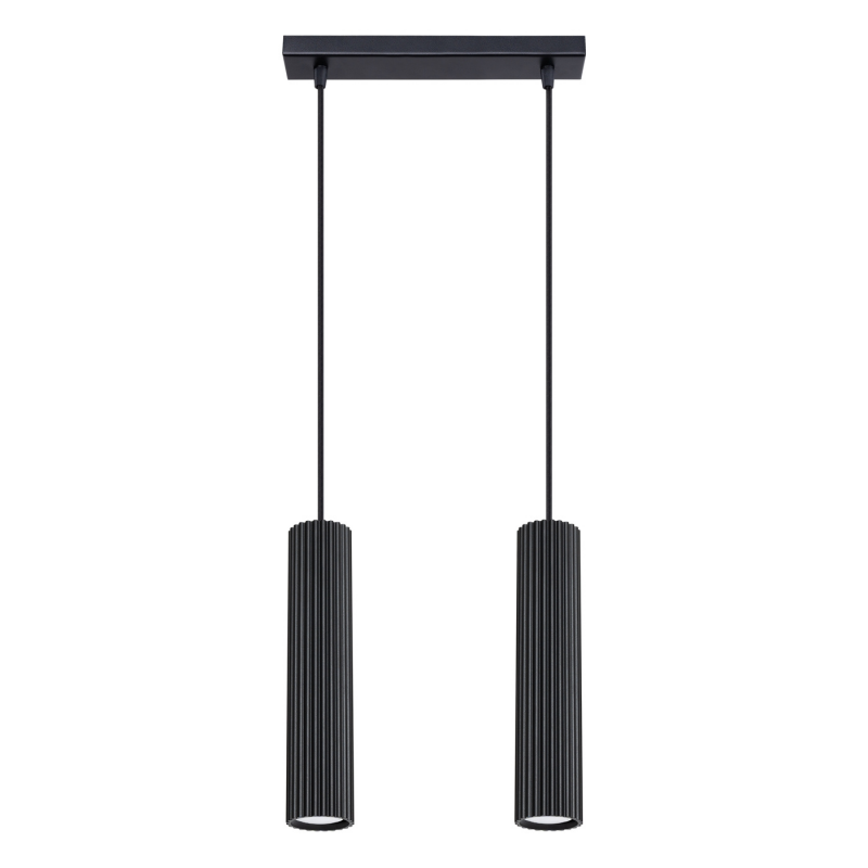 SL.1574 Lampa wisząca KARBON 2 czarny SOLLUX