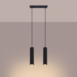 SL.1574 Lampa wisząca KARBON 2 czarny SOLLUX