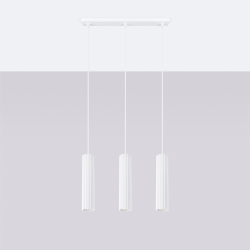SL.1537 Lampa wisząca KARBON 3L biały SOLLUX