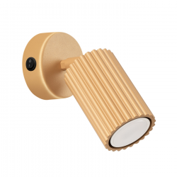 SL.1560 Kinkiet KARBON złoty z włącznikiem SOLLUX