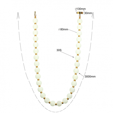 LP-002/3M CCT Lampa wisząca Dorado Rope 3 m złota LED CCT  Light Prestige