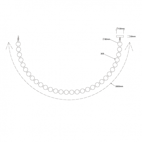 LP-002/3M CCT Lampa wisząca Dorado Rope 3 m złota LED CCT  Light Prestige