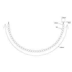 LP-002/4M CCT Lampa wisząca Dorado Rope 4 m złota LED CCT Light Prestige