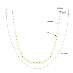 LP-002/4M CCT Lampa wisząca Dorado Rope 4 m złota LED CCT Light Prestige