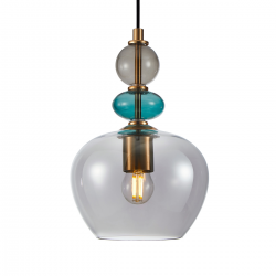 PND-30263-1A-BRO-SG DEKORACYJNA LAMPA WISZĄCA ITALUX SZKŁO