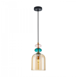 Busco PND-30263-1B-BRO-AMB DEKORACYJNA LAMPA WISZĄCA ITALUX SZKŁO