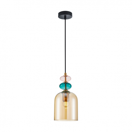 Busco PND-30263-1B-BRO-AMB DEKORACYJNA LAMPA WISZĄCA ITALUX SZKŁO