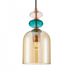 Busco PND-30263-1B-BRO-AMB DEKORACYJNA LAMPA WISZĄCA ITALUX SZKŁO