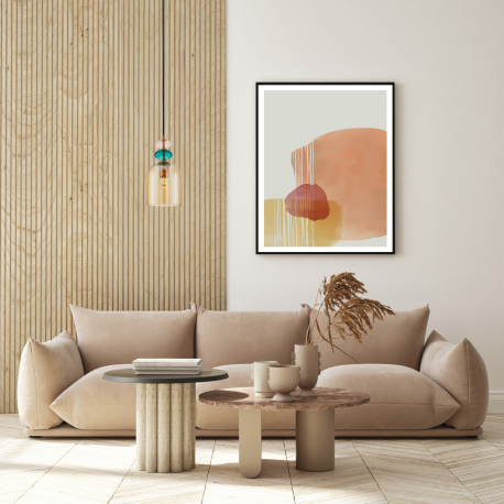 Busco PND-30263-1B-BRO-AMB DEKORACYJNA LAMPA WISZĄCA ITALUX SZKŁO