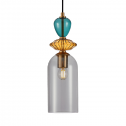 Busco PND-30263-1C-BRO-SG DEKORACYJNA LAMPA WISZĄCA ITALUX SZKŁO