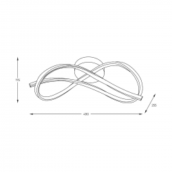 19602C-BK PAUL LAMPA SUFITOWA CZARNA/BLACK ZUMA LINE