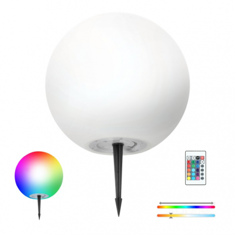 Lampa ogrodowa Solar LED GARDEN BALL 30cm 3000K+RGB Kobi Design
