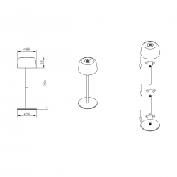 LAMPA STOŁOWA POCO ETLED-658-GR ZUMA LINE 5905316667822
