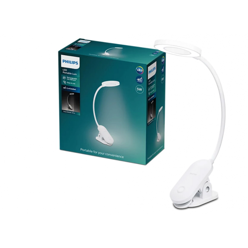 8720169194397 lampka Biurkowa LED 5W 200lm 4000K Biała Forys Philips