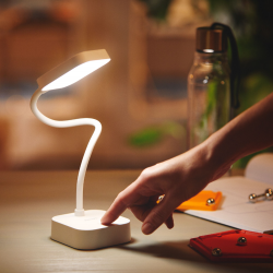 8719514443815 Lampka Biurkowa LED 5W 90lm 5000K USB Biała Rock Philips