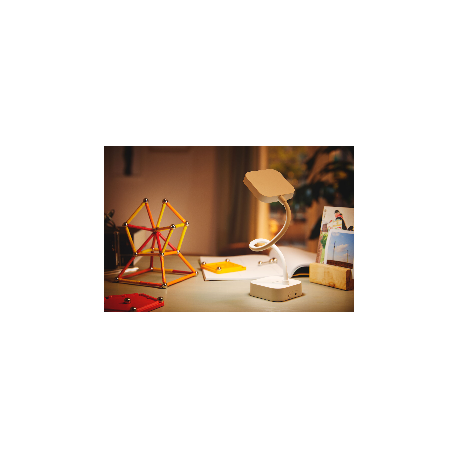 8719514443815 Lampka Biurkowa LED 5W 90lm 5000K USB Biała Rock Philips