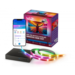 8720169078604 Inteligentna Taśma LED RGBIC do Monitora Telewizora TV 55"-65" z HDMI Sync Box Wi-Fi WiZ
