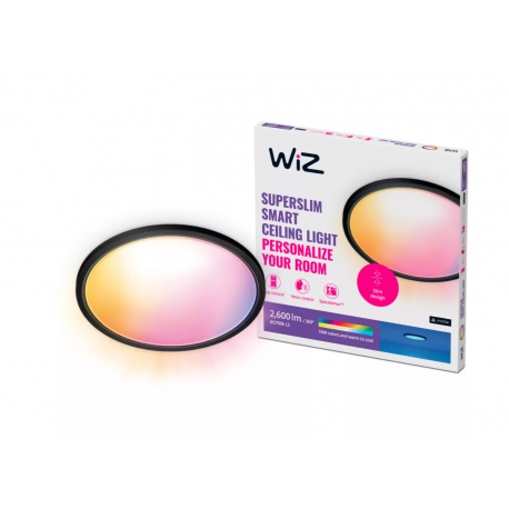 8720169072633 LAMPA SUFITOWA Superslim Ceiling 22 W WIZ PHILIPS czarna ogrągła