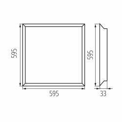 31176  Panel LED podtynkowy BAREV ECO N36W 6060NW MILEDO