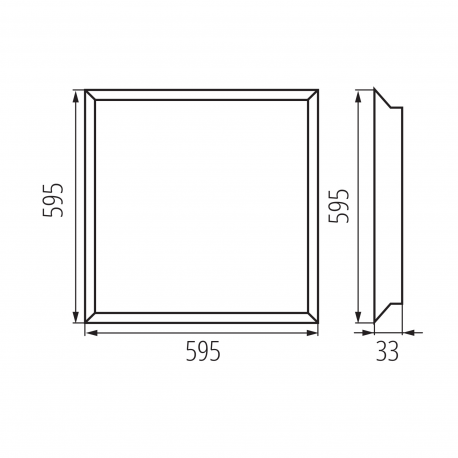 31176  Panel LED podtynkowy BAREV ECO N36W 6060NW MILEDO
