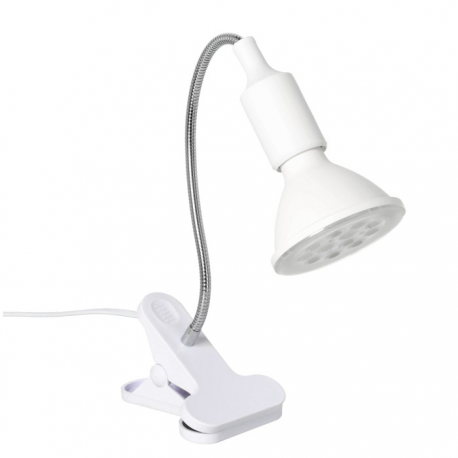 Lampka biurkowa PLANTY CLIP W 1xE27 biała Kobi Design