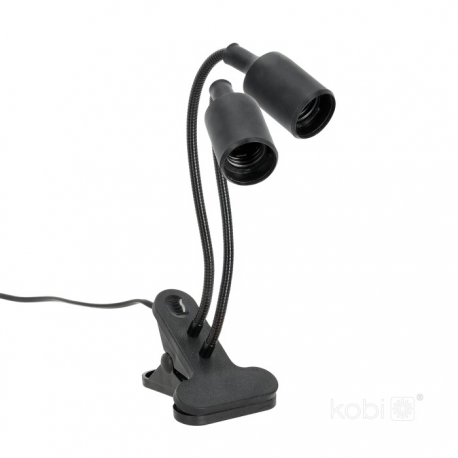 Lampka biurkowa PLANTY CLIP B DUO 2xE27 czarna Kobi Design  5907178003206