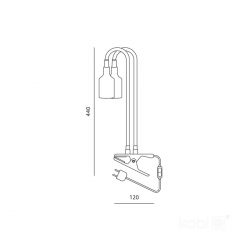 5907178003190 Lampka biurkowa PLANTY CLIP W DUO 2xE27 biała Kobi Design GROW