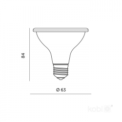 5907178003121 Żarówka do roślin LED PLANTY B 7W E27 1200K czarna Kobi Design