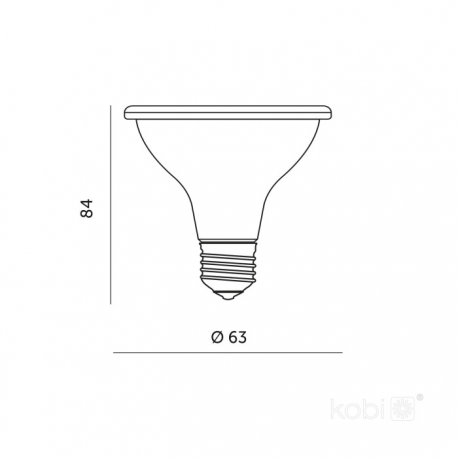 5907178003121 Żarówka do roślin LED PLANTY B 7W E27 1200K czarna Kobi Design