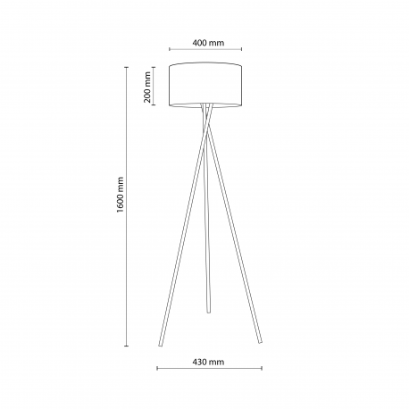 5901780569877 PAVAO BLACK LAMPA PODŁOGOWA 1XE27 TK LIGHTING