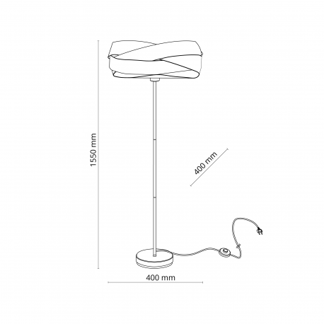 5901780569860 TERRA WHITE LAMPA PODŁOGOWA 1XE27 TK LIGHTING