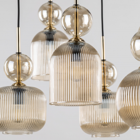 5906135110438 SOPHIA COGNAC LAMPA WISZACA 5XE14 TK LIGHTING